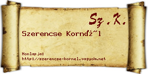 Szerencse Kornél névjegykártya